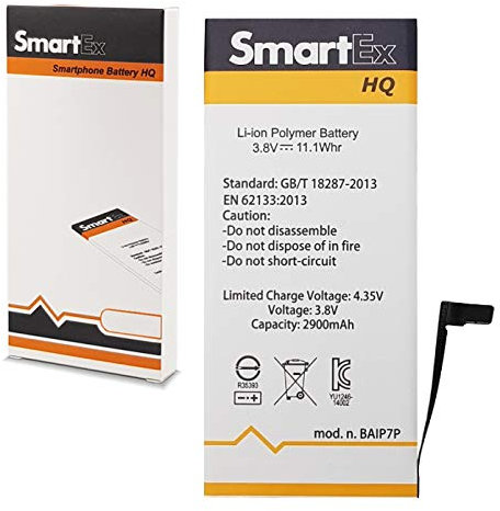 Smartex® Batteria compatibile con iPhone 7 Plus | Capacità 2750 mAh | Batteria di Ricambio senza Cicli di Ricarica | 24 Mesi di Garanzia