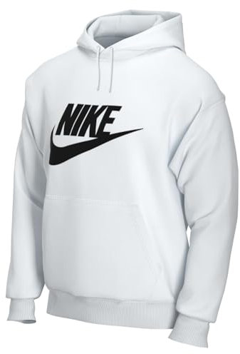Nike Herren M Nsw Club Hoodie Po Bb Gx Kapuzenpullover, White/White/Black, XL EU