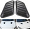 KATUR 1 para Universal Auto ABS Dekorative Luftstrom Einlassschaufel Turbo Bonnet Vent Cover Hood (Kohlefaser)
