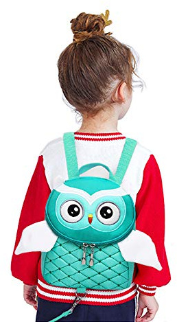Toddler Anti-Lost Backpack, Yuepin Cute Owl Baby Backpack with Safety Leash for Age 1-5 Years Old Kids (Green)