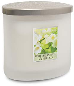 Heart & Home Twin Wick Ellipse Candle (White Jasmine & Freesia)