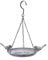 garden mile® Vintage Metal Hanging Chain Bird Feeder for Wild Birds | Rustic Antique Distressed Metal Bird Bath Table with Hanging Hook | Hanging Garden Decorations (Antique Tray Feeder)