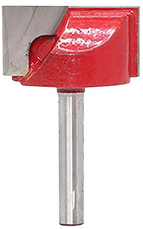 KATUR Surface Planing Bottom Cleaning Router Bit, 6mm Shank Double Flute Carbide Tipped Cleaning Bottom Router Bit, Milling Cutter for Woodworking Carving (6mm Shank 25mm Width)