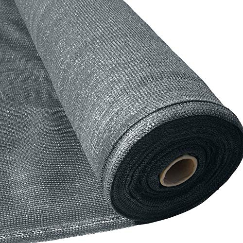 Masgard® Brise Vue renforcé Anthracite 150 g/m² Brise Vent Tissu d'ombrage différentes Dimensions (2,00 m x 25,00 m = 50 m² (en Rouleau))
