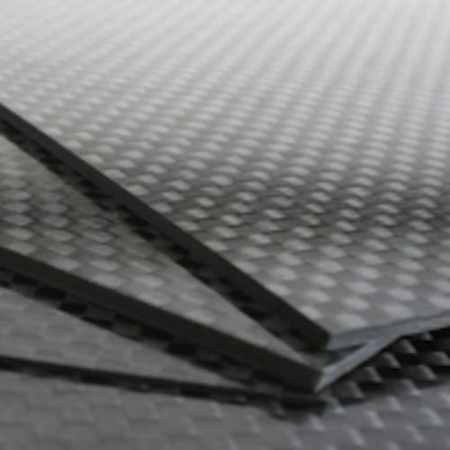 Plancha Fibra de Carbono 500x400Nacional 100% Twill 2/2 (2mm, Brillante)