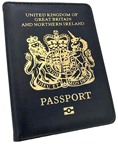 Brexit 2020 - Custodia per passaporto blu britannico in pelle PU