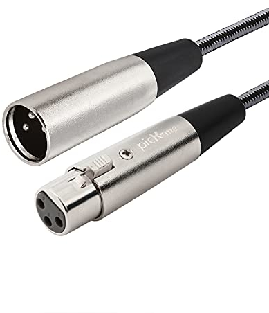 Oluote Cable de Micrófono XLR Macho a XLR Hembra de 3 Pines, Cable de Extensión, para Mezcladores, Micrófono, Consolas de Audio (1.5M)