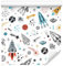 Wallepic Tapete 10m Vlies Tapete Kinderzimmer Natur Himmel Vliestapete 1000x53cm Wand Tapete Wohnzimmer Kinderzimmer Moderne Wanddeko Wand Dekoration