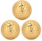 Goldene Golfbälle, Tragbarer Vergoldeter Golfball, 3 Stück goldene Gummi Golfbälle für Outdoor Übungen Sportgeräte für Schaukelübungen Training und Golf Langstreckenschüsse