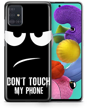 König Design Handyhülle kompatibel mit Samsung Galaxy S20 Plus Silikon Case Hülle Sturzsichere Back-Cover Handyhülle Dont Touch My Phone Schwarz
