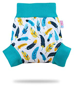 Petit Lulu Pull Up PUL Überhose Größe XXL | wasserdicht Schlupfüberhose für Höschenwindeln | Stoffwindeln | Wiederverwendbar und Waschbar Schlupfhose | Hergestellt in der EU (Gefieder)