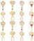 SUPERFINDINGS 16pcs 4 Styles Anhänger Kette Verschluss Clip Messing Goldene Halskette Verschlüsse Zirkonia Eispickel Pinch Bails Für DIY Craft Armband Schmuckherstellung