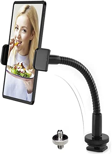 Universelle Ringlicht-Handyhalterung mit Blitzschuh und 1/4-Zoll-Gewindeadapter, flexible Handy-Halterung für Ringlicht und Stativständer