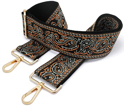 Schultergurt Für Taschen 5CM Taschenband Taschengurte Zum Wechseln Damen Breiter Taschenriemen Zubehör Shoulder Strap Tragegurt Bag E04 Gold/5cm