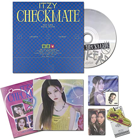 ITZY - [CHECKMATE SPECIAL EDITION] (C Ver.) Photobook + CD-R + Photocard + Special Tag + Sneakers Sticker + Postcard + Seal Sticker + Lyric Poster + 2 Pin Button Badges + 4 Extra Photocards