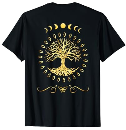 Dein Lebensbaum, Tree Of Life, Yoga Meditation. Rückendruck T-Shirt