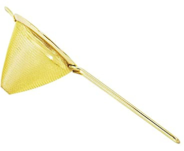 Passoire à cocktail conique en acier inoxydable pour thé, jus et café - Doré