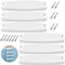 Goovilla Scaletta di ricambio per piscina, (6 pezzi) da 45,7 cm, universale, in plastica modellata, con 12 bulloni in acciaio inox, per piscine interrate e fuori terra, bianco