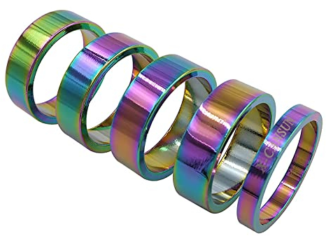 Aluminium Fahrrad Lenker Spacer Fahrradlenker Abstandshalter Vorbau Distanzringe Fahrradgabel Steuersatz Spacer Für 1-1/8 (28,6 mm) Fahrradstangen (5pcs)