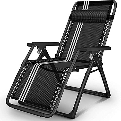 BOBOBH Tumbona Patio Plegable Playa Jardín Camping Pesca Reclinable, Ajustable, Reposacabezas Desmontable, Piscina/Exterior Reclinable, Soporta 200 Kg
