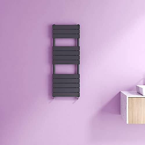 Anthracite Radiators Flat Panel Heated Towel Bathroom Radiators Central Heating Rail Radiator Warmer Wall Mounted Ladder Rad 1200x450mm
