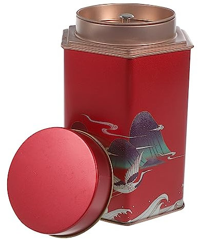 UPKOCH Boîte De Thé 1Pc Conteneurs De Brillant À Lèvres Conteneurs De Collation Récipient À Thé Pot À Café Boîte À Thé Japonaise Boîtes À Thé En Métal Récipient À Thé Ménager Pot De