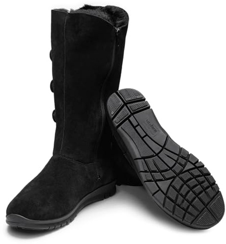 VITAFORM Stiefel Damen Weite H Veloursleder & Doubleface schwarz, 39