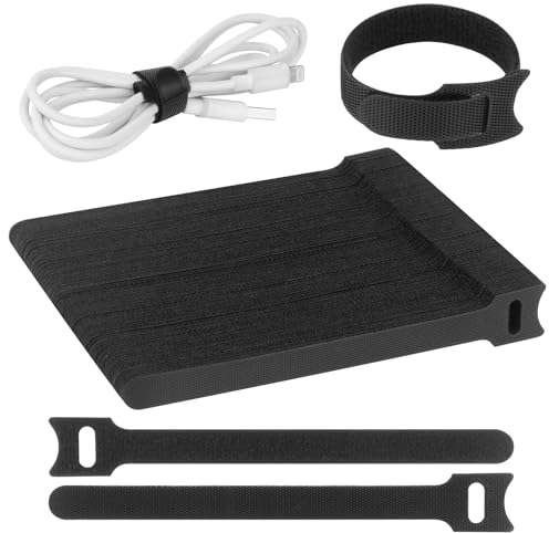 Klettband Kabelbinder 100 Stück, Kabelbinder Klett Wiederverschließbar, 150 x 12 mm Kabel Klettband, Verstellbare, Wiederverwendbar Cable Ties für die Organisation von Kabeln in Haus, Büro und Garten