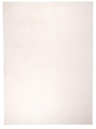 FRAAI | Home & Living Flauschiger Teppich - Cozy Weiß - 130x200 cm | Polyester - Kurzflor - Einfarbig - Waschbar in Waschmaschine - Modern - Wohnzimmer, Esszimmer, Kinderzimmer, Schlafzimmer