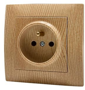 Enchufe de pared de montaje empotrado,Juego de enchufes eléctricos de pared,Enchufes eléctricos de pared interior 250V AC 16A,Enchufe empotrado vetas de madera Enchufe francés
