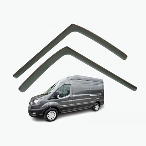 Set mit 2 Windabweisern, kompatibel mit Ford Transit MK8, passend für Ford Tourneo MK8 2014, 2015, 2016, 2017, 2018, 2019, 2020, 2021, 2022, 2023, 2024