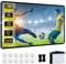Projector Screen 72 Inch, Yingstar 16:9 HD Double Sided Projection Screens, Anti-Crease Foldable Portable Projector Screen For Outdoor Cinema Garden Home Indoor Camping Theater Office