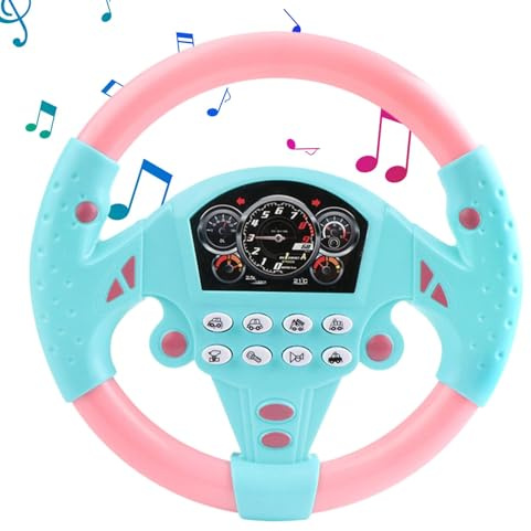 Fahrlenkrad - Tragbarer Fahrcontroller | 360 Grad drehbares Lenkrad, Kinderfahrrad mit Musiklicht, Lenksteuerung f?r Kleinkinder, 20 x 20 x 5 cm