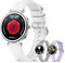 Reloj Inteligente Mujer Redondo Con Llamadas, 1,27'' Smartwatch Con 110+ Modos Deportivos, Función Femenina, Monitor de Sueño, Pulsómetro, SpO2, IP67 Impermeable, Para iOS Android