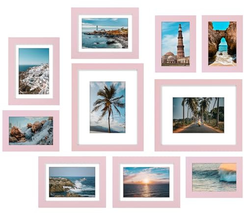 Vittanly Bilderrahmen, Collage, Wanddekoration, Galerie-Rahmen-Set für Wandmontage oder Tisch-Display, verschiedene Größen, einschließlich 2 Stück 20,3 x 25,4 cm, 12,7 x 17,8 cm, 4 Stück 10 x 15,2 cm,
