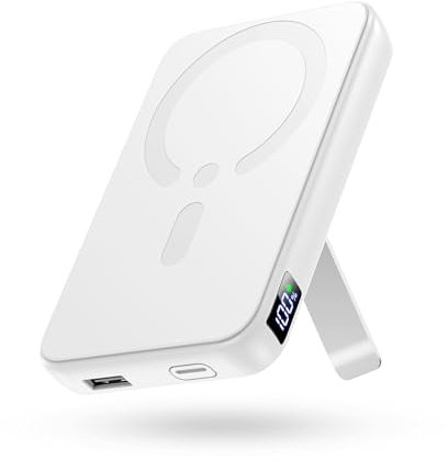 Power Bank 12000mAh, Magnético Bateria Externa - Blanco
