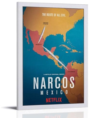 ZCHLATGDE Narcos Mexico Tv Series Poster Dekorative Malerei Leinwand Wandkunst Wohnzimmer Poster Schlafzimmer Malerei,Wandkunst Bilddruck Moderne Familienzimmer Dekor 12x18inch(30x45cm)