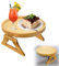 Sofa Arm Table, Bamboo Armchair Tray Foldable Sofa Arm Tray Portable Arm Chair Table Couch Clip for Drinks Snack Remote (25x1.6cm)