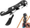 Kletterstopp Absteiger Seilrettungsgeräte Abseilsicherung Anti-Panik-Mechanismus Handgesteuerter Absteiger 24,5 cm / 5,5 cm schwarz für Bergsteigen Canyoning Klettern