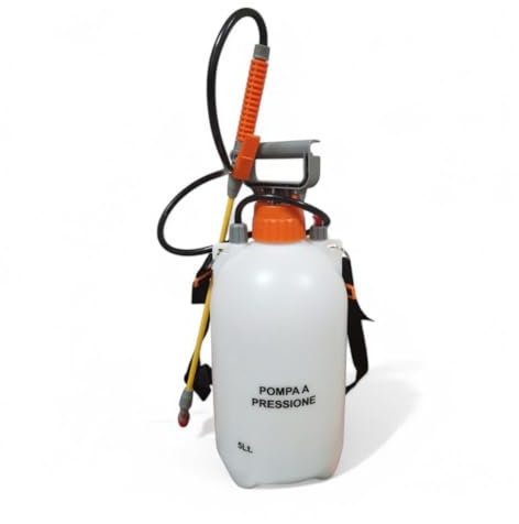 Briconess.com Pompa irroratrice a spalla 5 lt. ad alta pressione con azionamento manuale