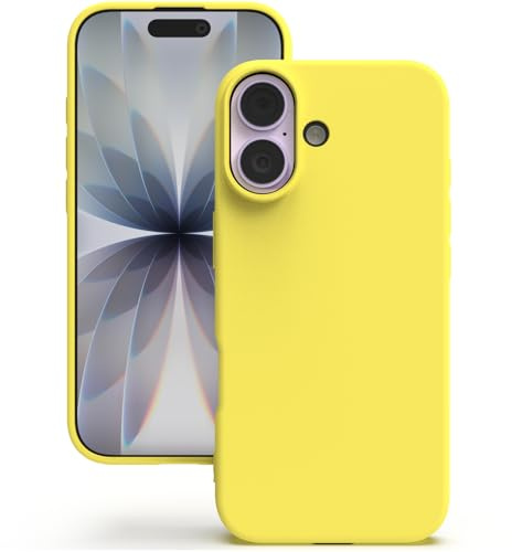 YATWIN Silicone Case for iPhone 17, Soft-Touch, Shockproof, DustProof, Antiskid Phone Cover for iPhone 17 - Yellow