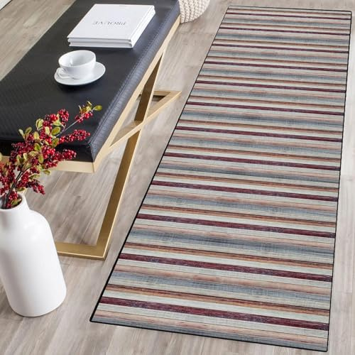 CONGCLI Wohnteppich Teppich Läufer 50 x 200 cm Flachgewebe Dezent Gemustert | Teppichläufer in Vielen Größen Teppichläufer Auf Maß für Wohnzimmer Flur Büro Schlafzimmer Küche, B