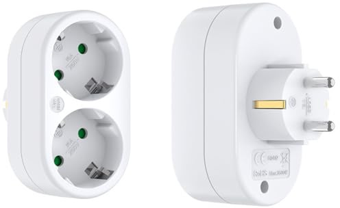 Steckdose, Doppelstecker für Steckdose, Steckdosenadapter