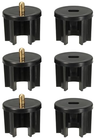 sourcing map 3 Set Ersatzteile Kupplungsstecker, 3,8 cm Rollo-Reparaturset, Universal-Jalousien-Ersatzteile für Innen- und Außen-Sonnenschutz und Rollos, schwarz, 38 mm Kupplungsstecker