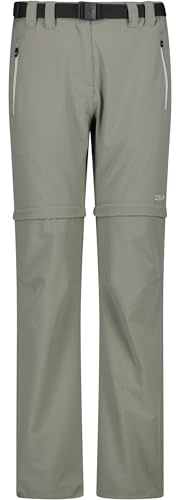 CMP Damen Zip Off Trekking Hose mit Dry Function wandelbar, schnelltrocknend & atmungsaktiv mit Dry Function, 4-Wege-Stretch & UV-Schutz. - 36