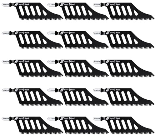 15 Pièces Lames de Scie Sauteuse,Lames de Scie Sauteuse à Haute Teneur en Carbone,pour Couper le Bois, le Plastique