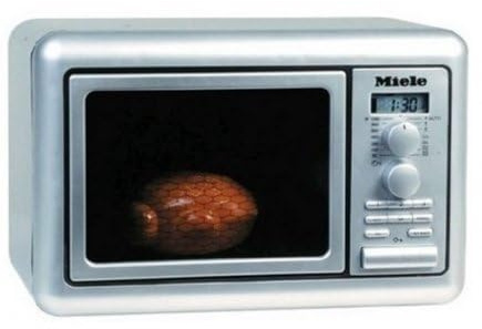 Jeu d'imitation Enfant - Four à Micro-Ondes Miele avec Fonctions réalistes - Accessoire Cuisine - Set Jouet Fille avec Carte Tigre