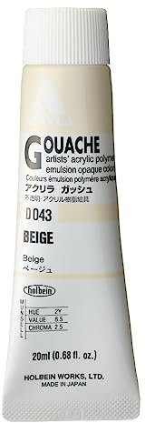 La gouache acrylique Holbein n ° 6 beige