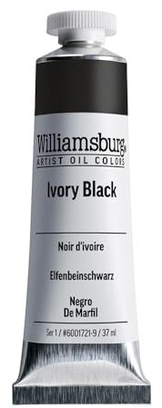 Williamsburg - Handgemachte Oelfarbe - 37 ml - Elfenbeinschwarz