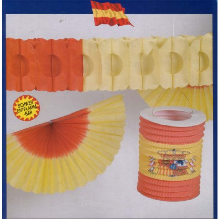 Kogler Spanien Deko-Set in Tasche, Karton, Papier, rot/gelb, Einheitsgröße